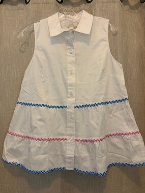 NWT Lilly Pulitzer Breah Sleeveless Button Down Shirt